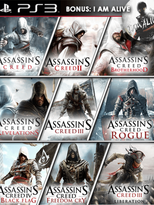 10 JUEGOS EN 1 ASSASSIN´S CREED MAS I AM ALIVE PS3