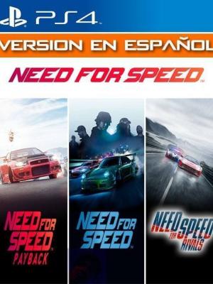 3 JUEGOS EN 1 NEED FOR SPEED PAYBACK MAS NEED FOR SPEED MAS NEED FOR SPEED RIVALS PS4 PRIMARIA
