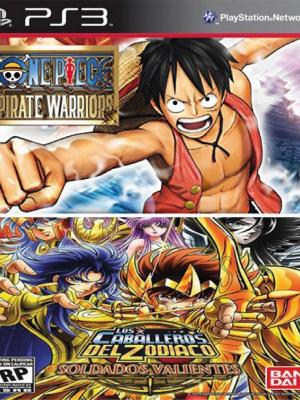 2 juegos en 1 Saint Seiya Brave Soldiers Mas One Piece Pirate Warriors Ps3