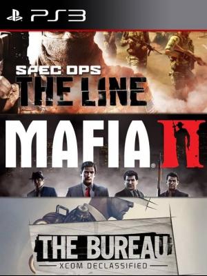3 JUEGOS EN 1 Spec Ops: The Line MAS Mafia II MAS The Bureau: XCOM Declassified PS3