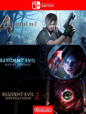 3 juegos en 1 Resident Evil Revelations + Resident Evil Revelations 2 + Resident Evil 4 - Nintendo Switch